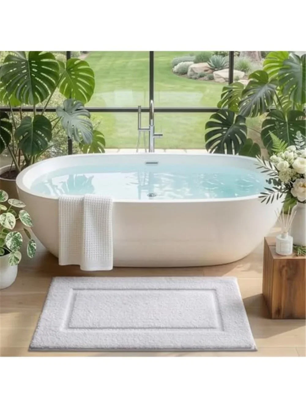 Plush Microfiber Bathroom Rug 2x3 Non Slip Absorbent Quick Dry Bath Mat Soft